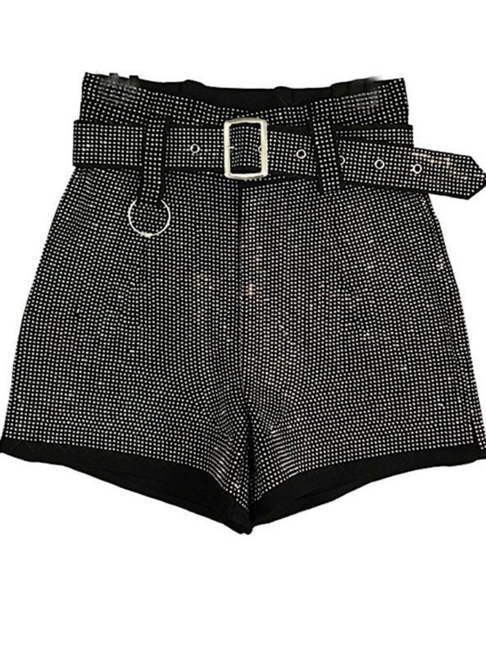 Gritty Soul High Rise Embellished Shimmery Stretch Short Size L